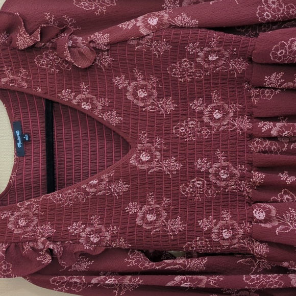 NWOT LucieV-Neck smocked Midi Dress,‎ Small Size - Picture 12 of 12